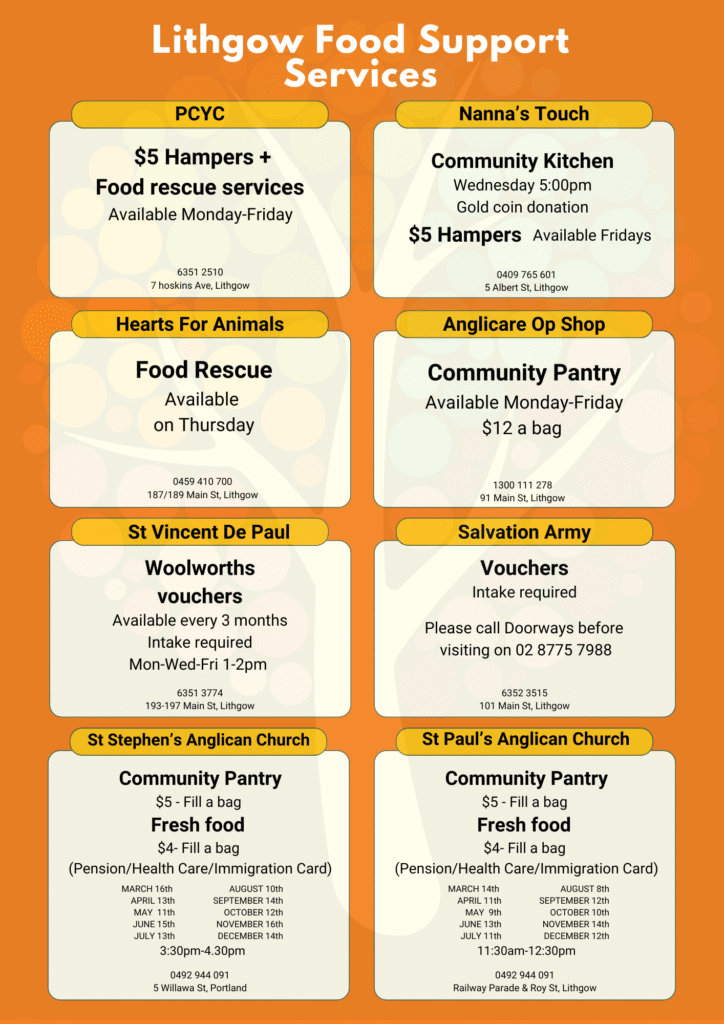 Lithgow Food Support Services Flyer 1