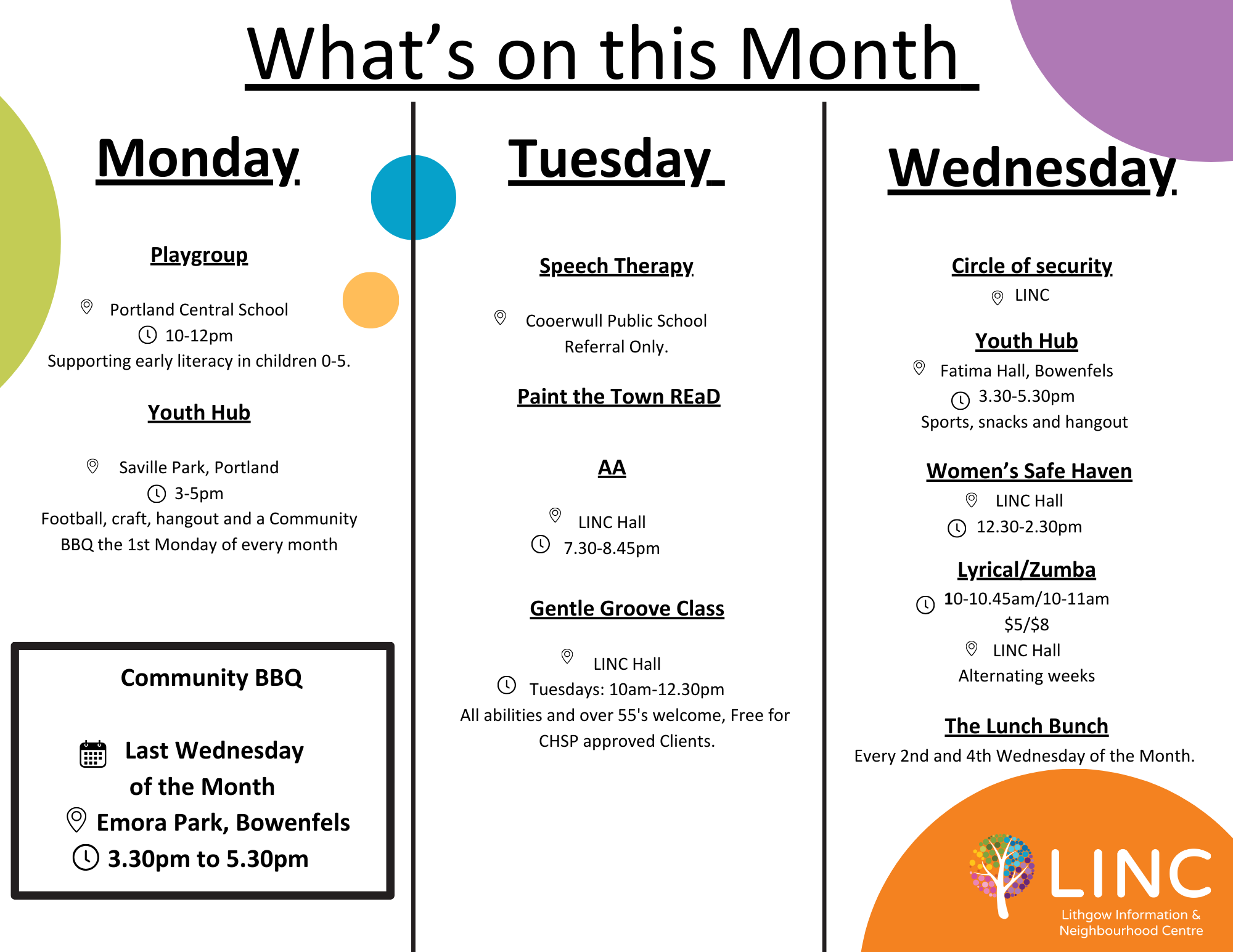 What’s on this month